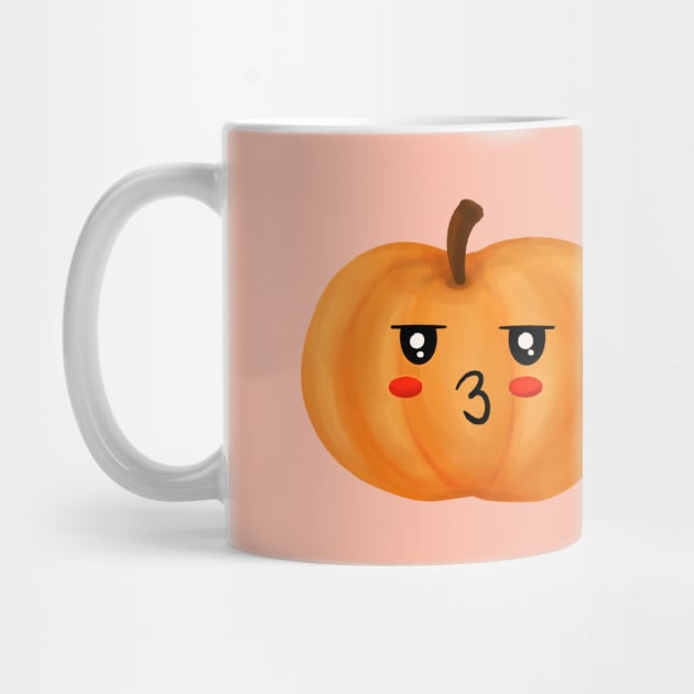 Bored kawaii pumpkin by Random Prints